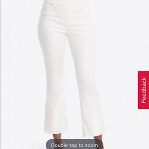 SPANX Cropped Flare Jeans White Size S